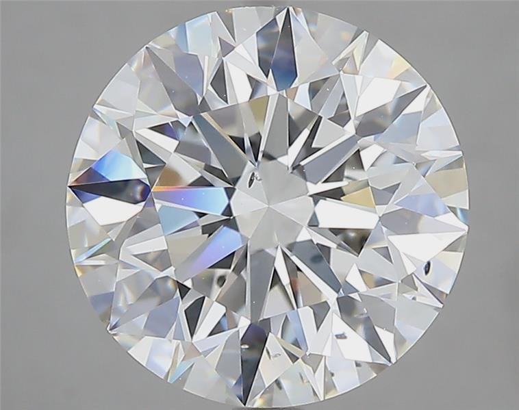 5.05ct F SI1 Rare Carat Ideal Cut Round Diamond