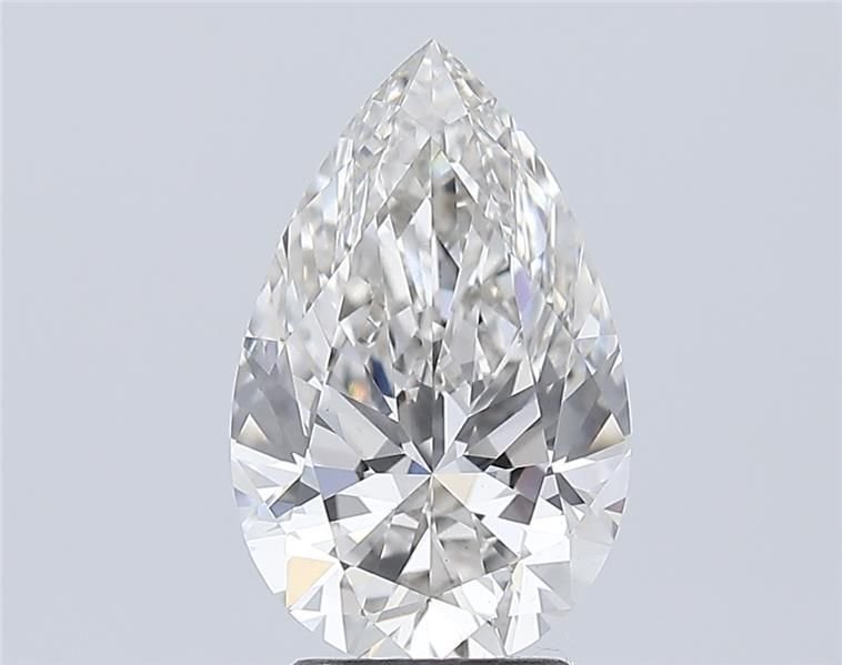 3.11ct H VS1 Rare Carat Ideal Cut Pear Lab Grown Diamond