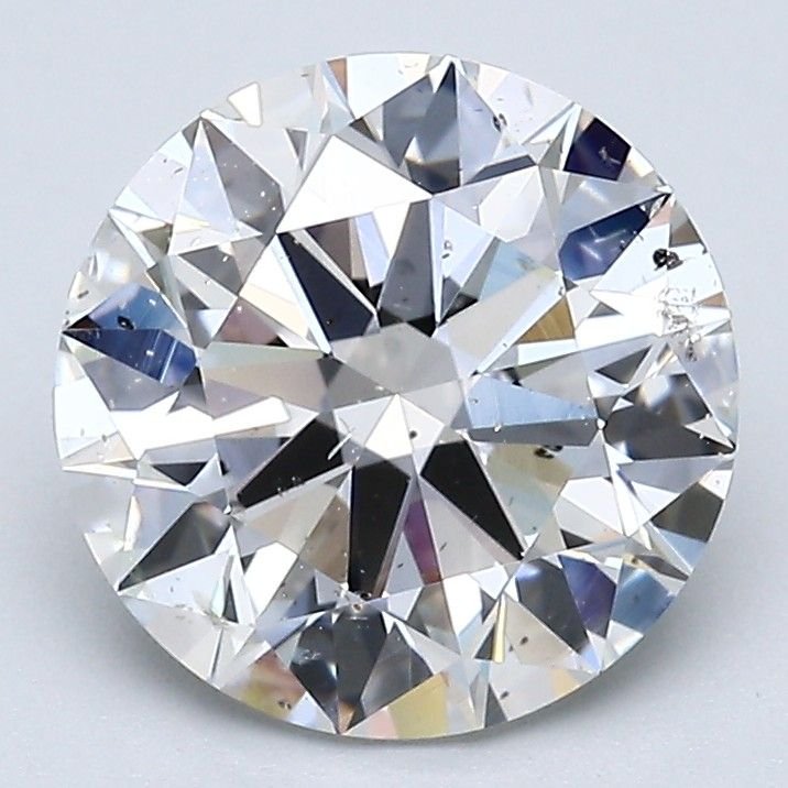 3.01ct G SI2 Rare Carat Ideal Cut Round Diamond