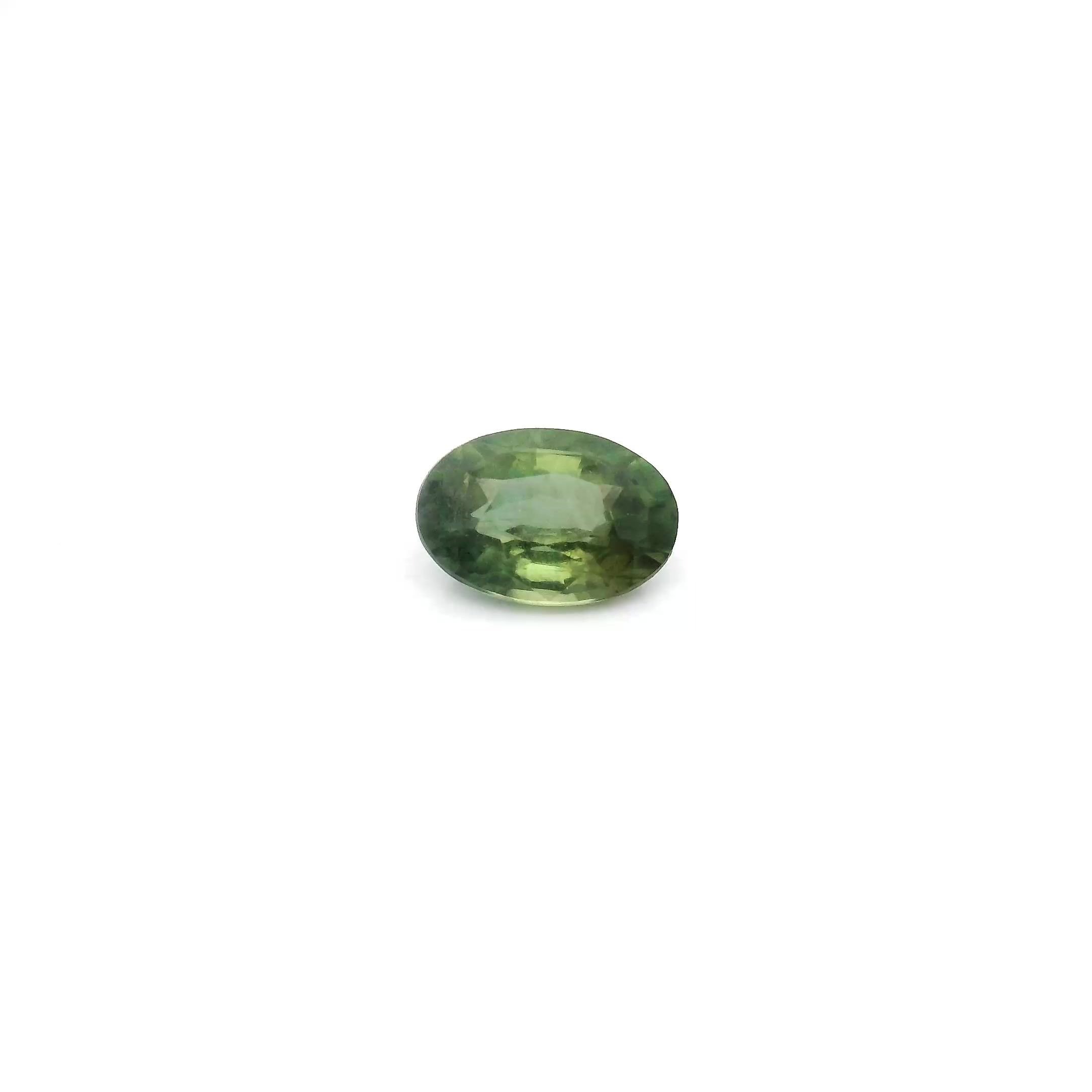 0.63 Carat Green Oval Sapphire