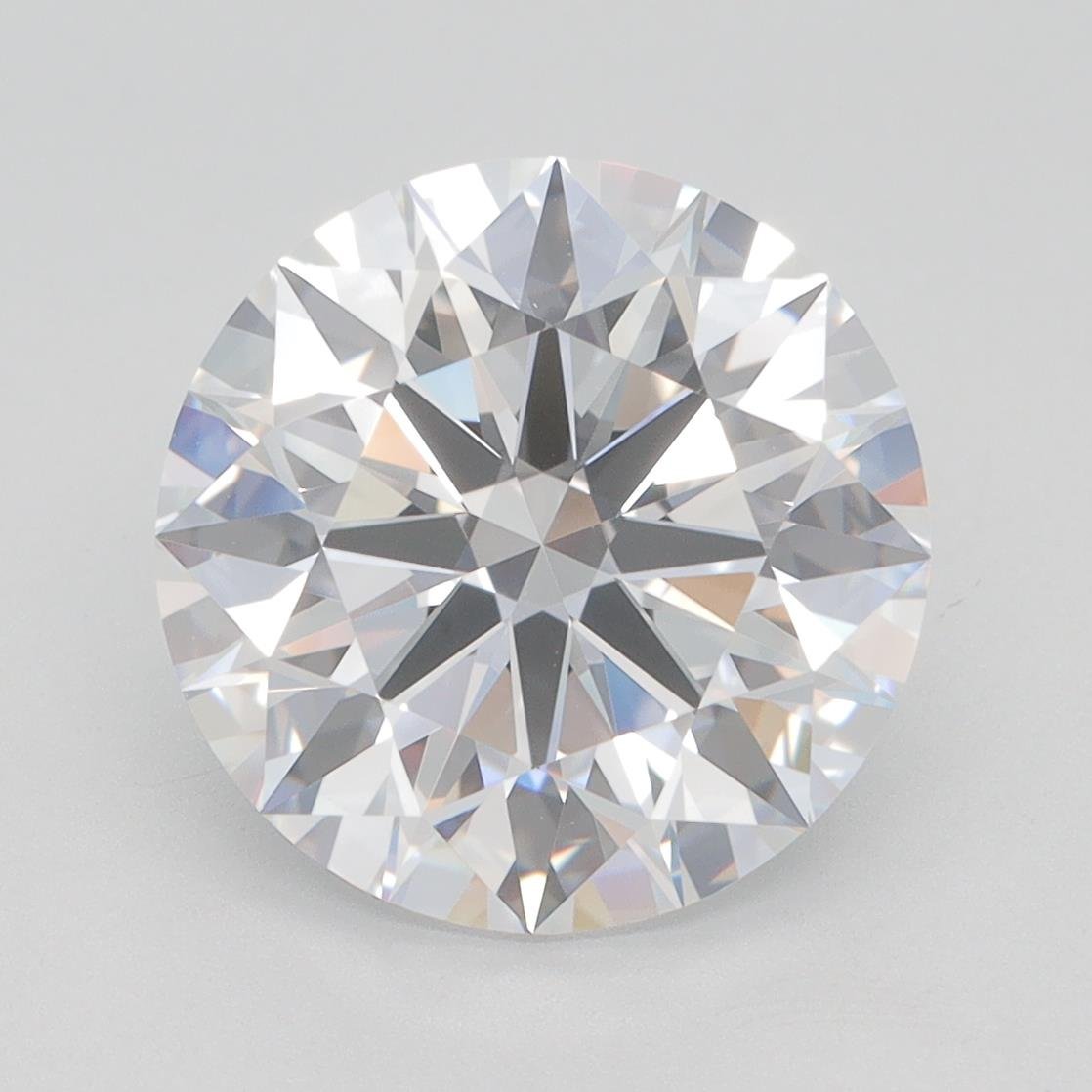 4.37ct D VVS1 Rare Carat Ideal Cut Round Lab Grown Diamond