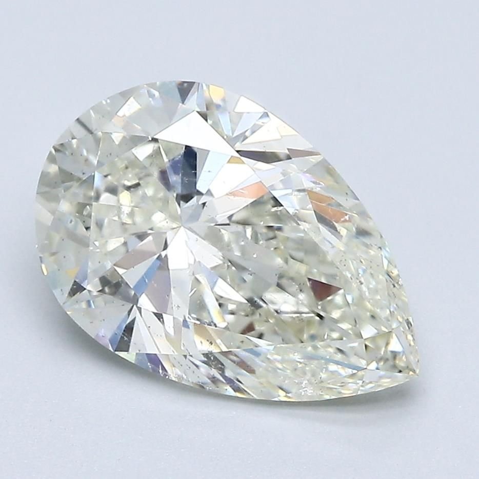 2.60ct K SI2 Rare Carat Ideal Cut Pear Diamond