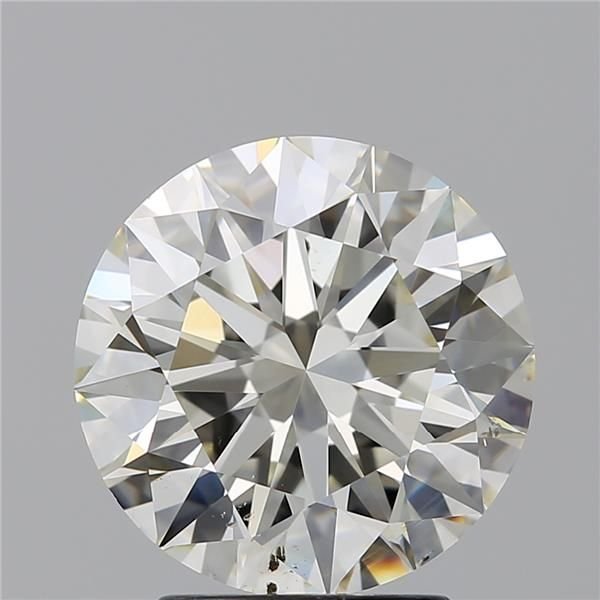 3.06ct K SI2 Rare Carat Ideal Cut Round Diamond
