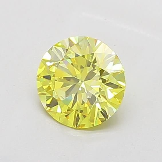 1.39 Ct. Fancy Intense Yellow Round Lab Diamond
