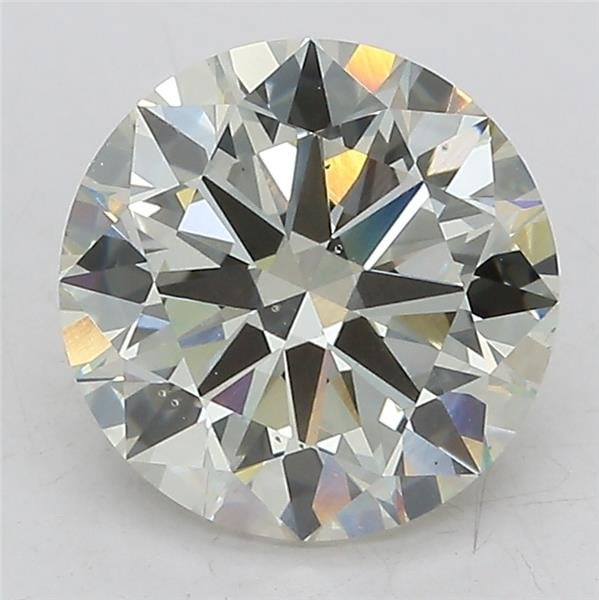 3.02ct J VS2 Excellent Cut Round Lab Grown Diamond