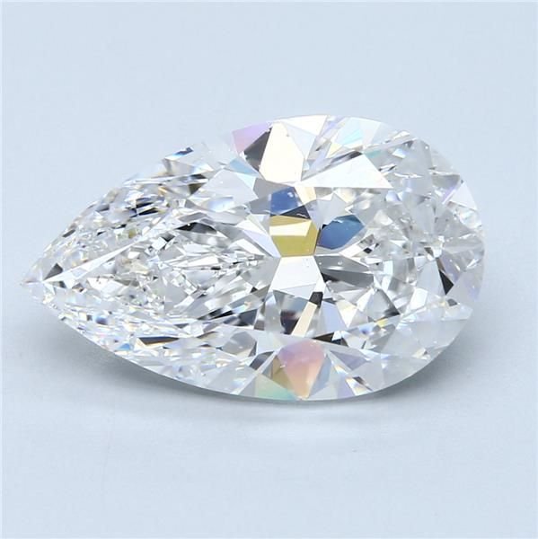 7.02ct E SI1 Very Good Cut Pear Diamond