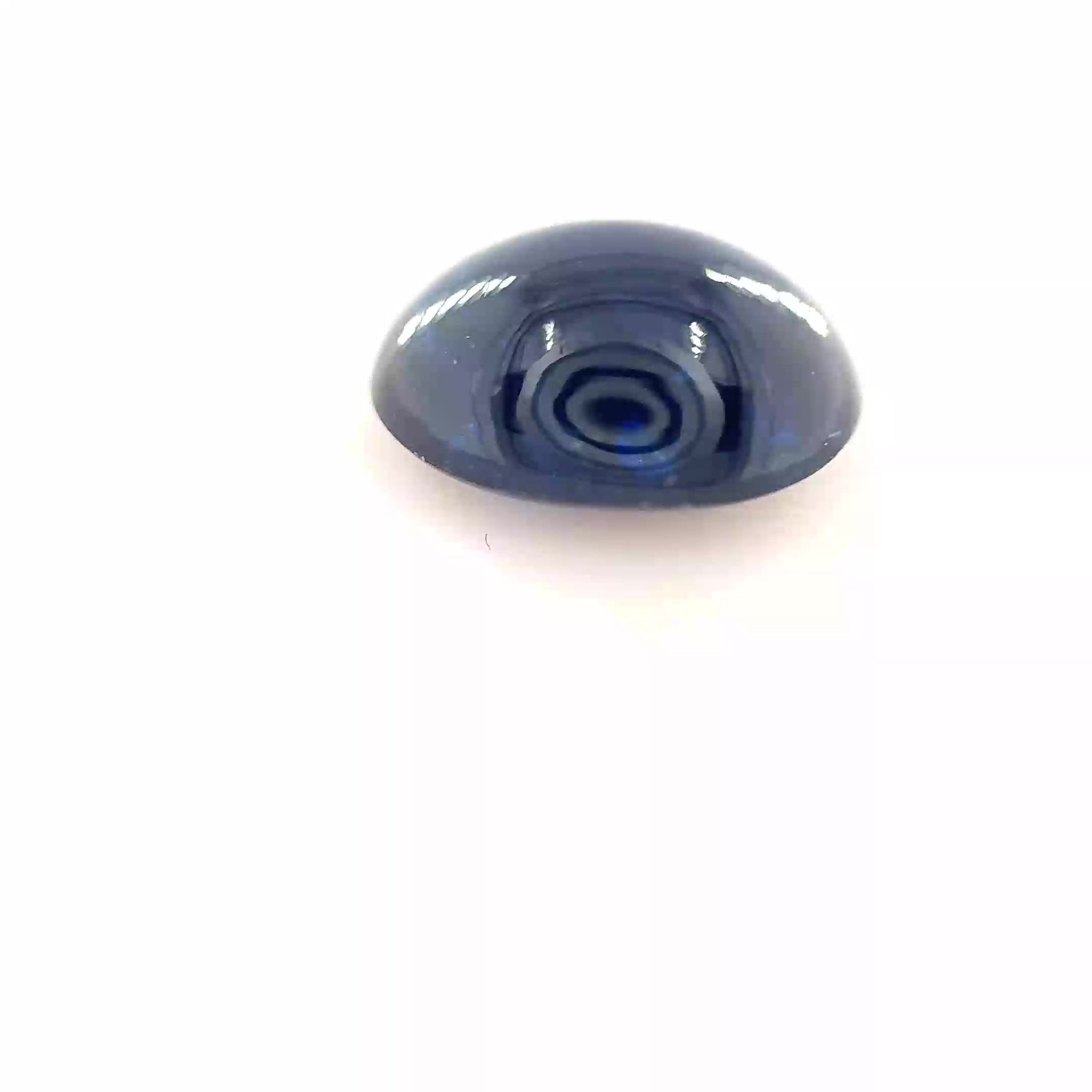 3.95 Carat Deep Blue Oval Sapphire