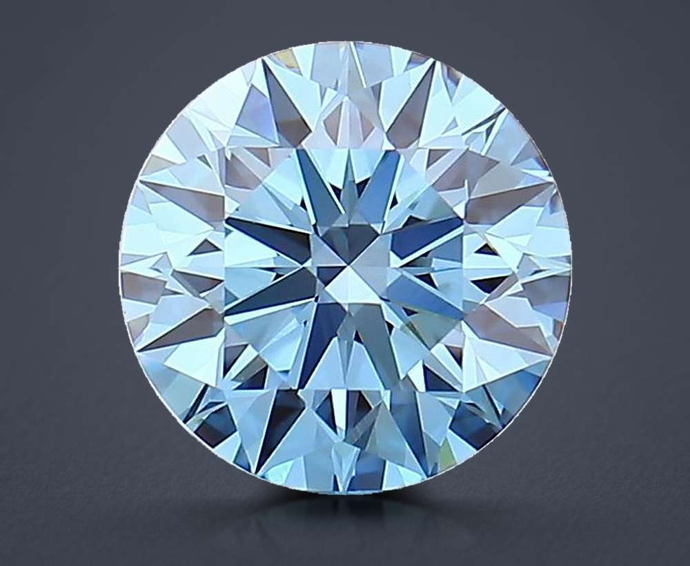 1.55 Ct. Fancy Vivid Blue Round Lab Diamond