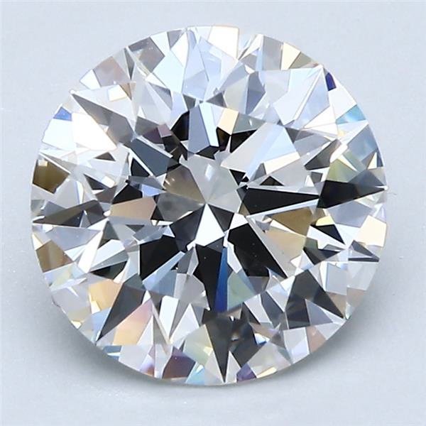 2.51ct E VVS2 Rare Carat Ideal Cut Round Diamond