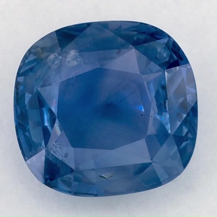 4.07 Carat Blue Cushion Sapphire