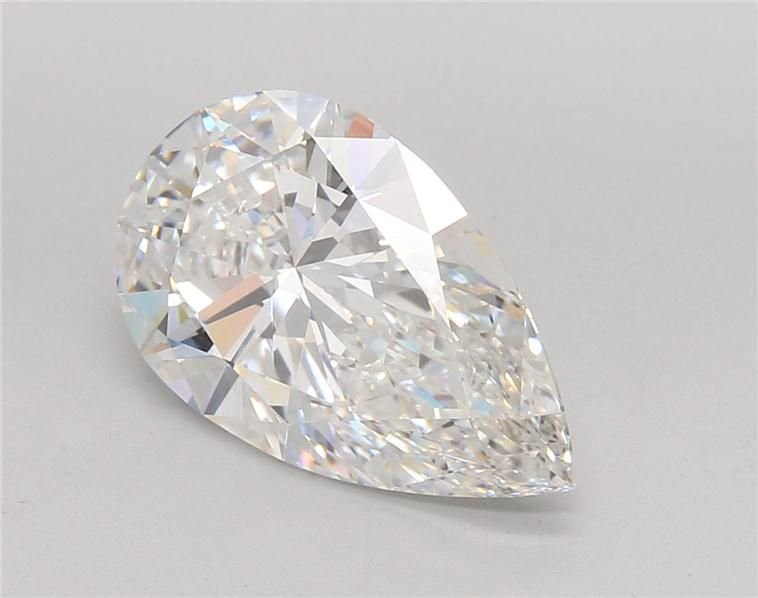 4.07ct F VVS2 Rare Carat Ideal Cut Pear Lab Grown Diamond
