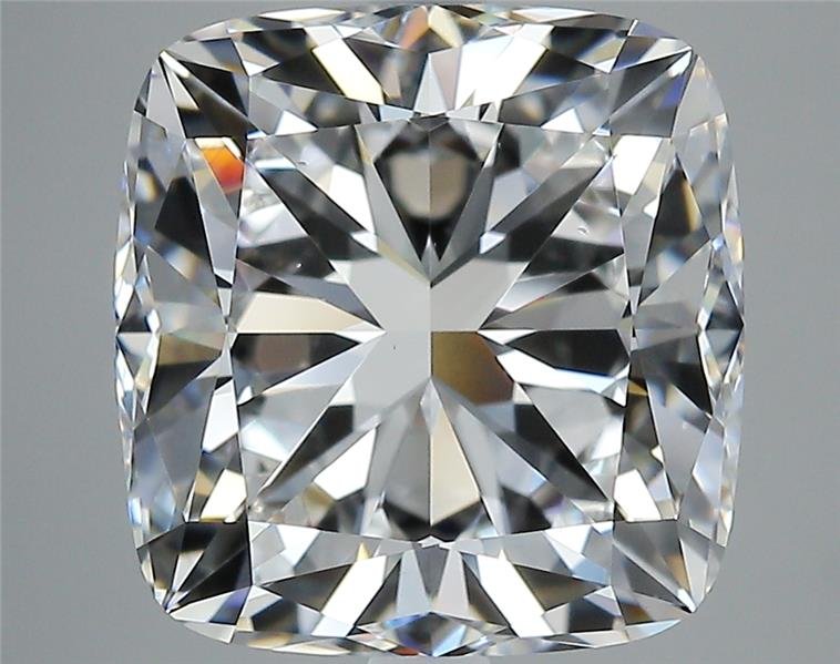 6.02ct E VS2 Rare Carat Ideal Cut Cushion Diamond