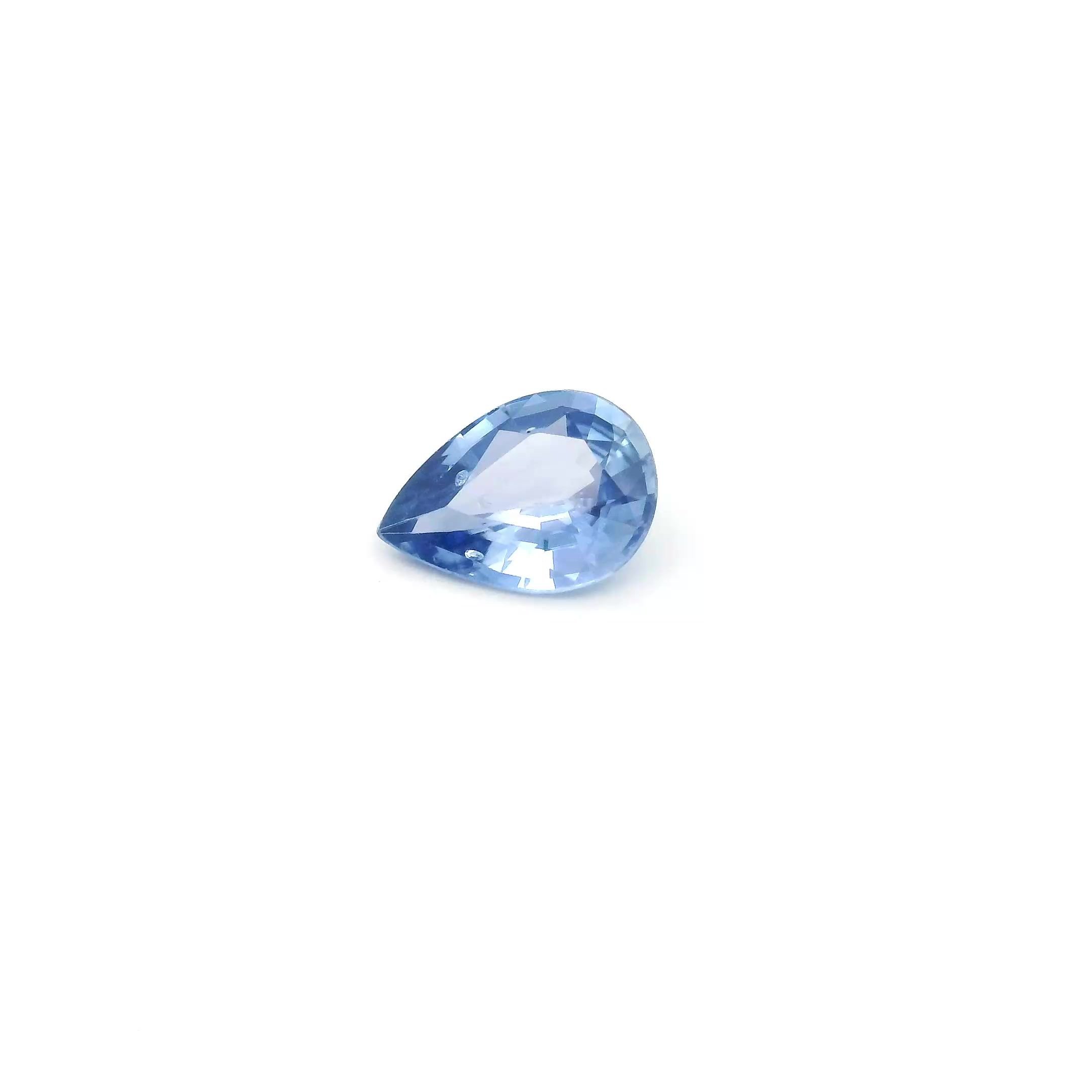 0.63 Carat Blue Pear Sapphire