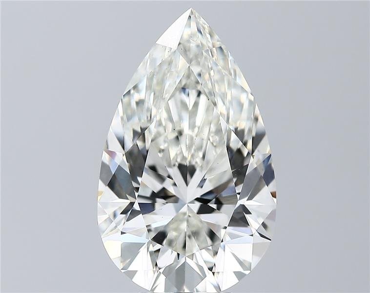 7.76ct H VS2 Rare Carat Ideal Cut Pear Lab Grown Diamond