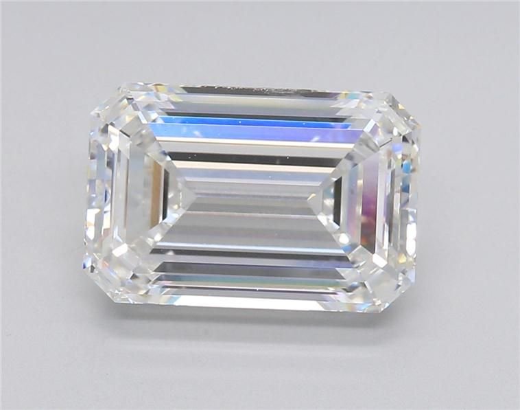 5.54ct E VVS2 Rare Carat Ideal Cut Emerald Lab Grown Diamond