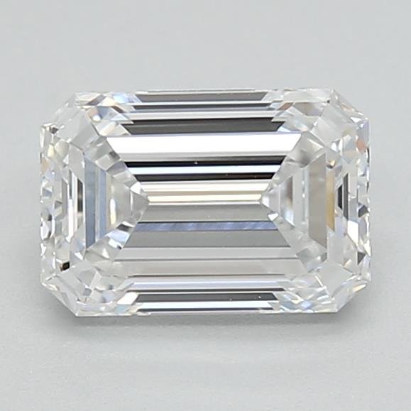1.11ct D VVS2 Rare Carat Ideal Cut Emerald Lab Grown Diamond