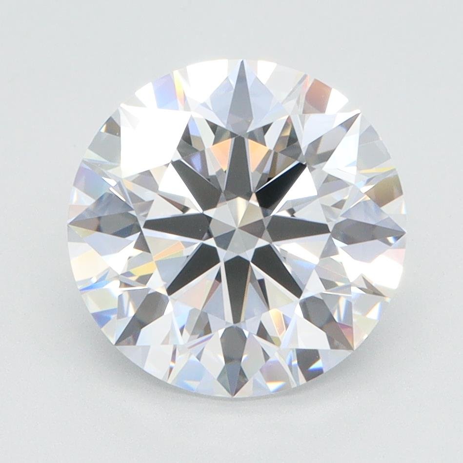 3.14ct D VVS2 Rare Carat Ideal Cut Round Lab Grown Diamond