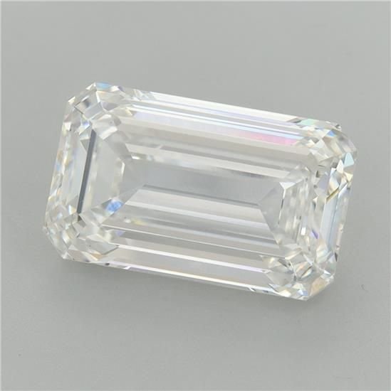 8.09ct F VS1 Rare Carat Ideal Cut Emerald Lab Grown Diamond