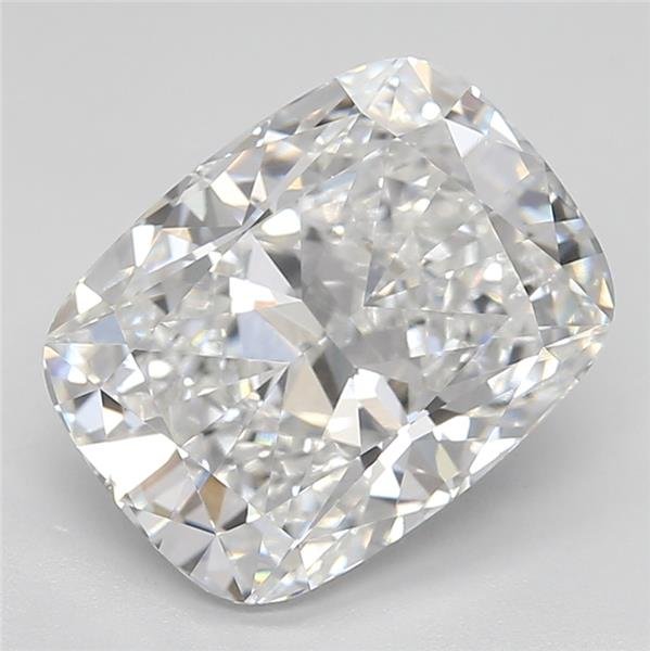 3.39ct F VVS2 Rare Carat Ideal Cut Cushion Lab Grown Diamond