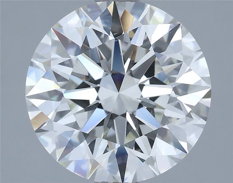 3.02ct H VS2 Rare Carat Ideal Cut Round Diamond