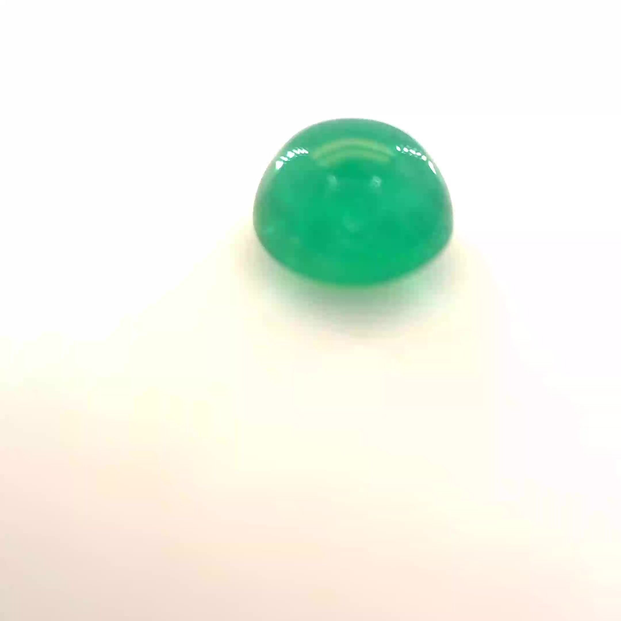 1.30 Carat Green Round Emerald