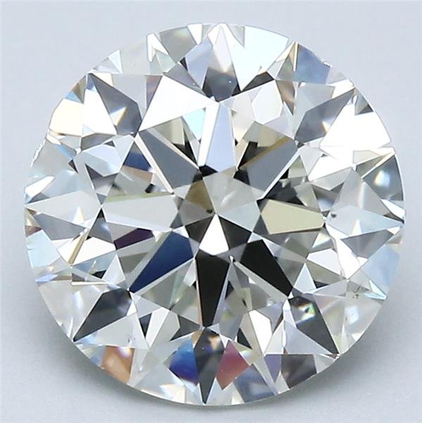 3.02ct J SI1 Rare Carat Ideal Cut Round Diamond