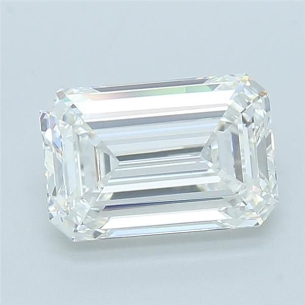 3.20ct G VVS2 Rare Carat Ideal Cut Emerald Lab Grown Diamond