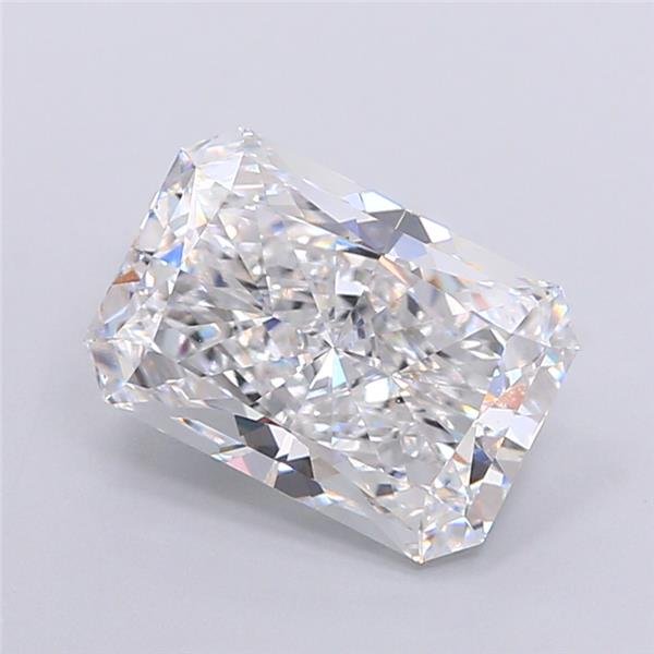 3.71ct D VVS2 Rare Carat Ideal Cut Radiant Lab Grown Diamond