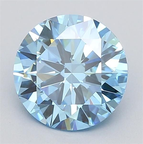 1.50 Ct. Fancy Vivid Blue Round Lab Diamond