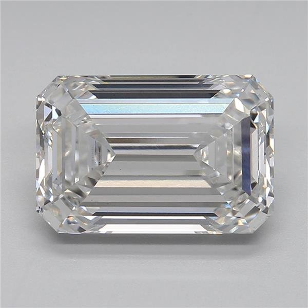 5.19ct F VS1 Rare Carat Ideal Cut Emerald Lab Grown Diamond
