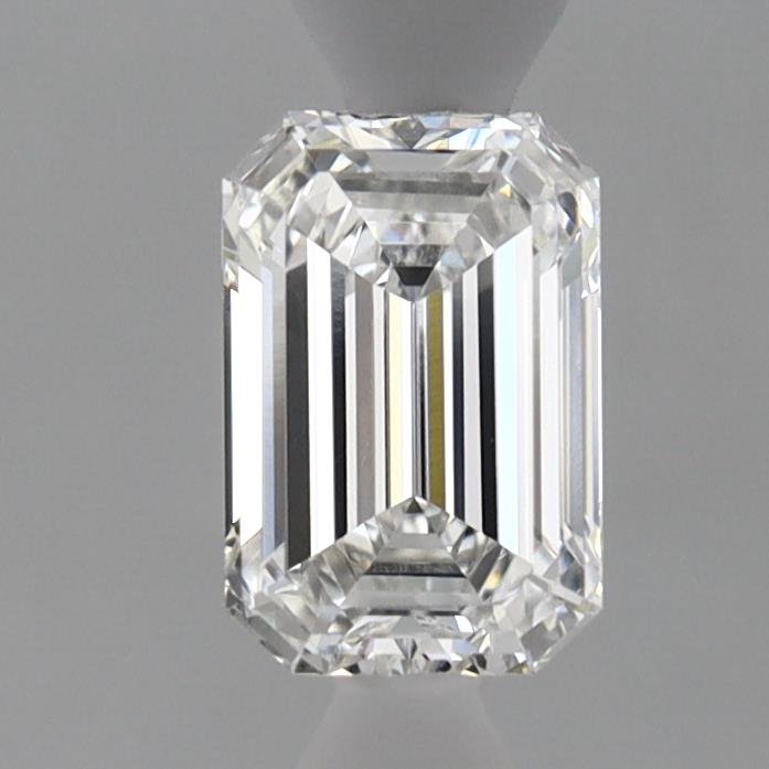 0.77ct F VVS2 Rare Carat Ideal Cut Emerald Lab Grown Diamond