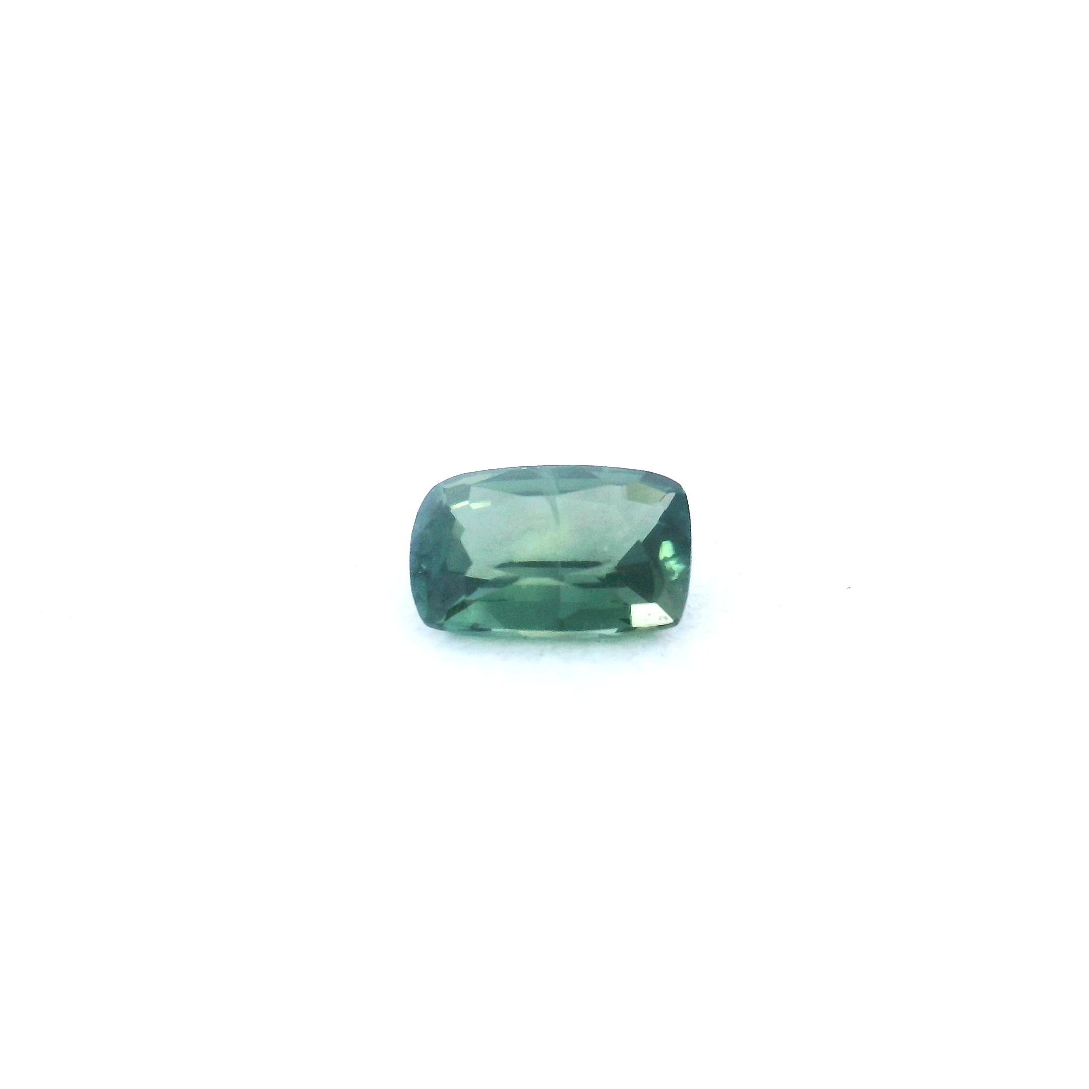 0.49 Carat Green Cushion Sapphire