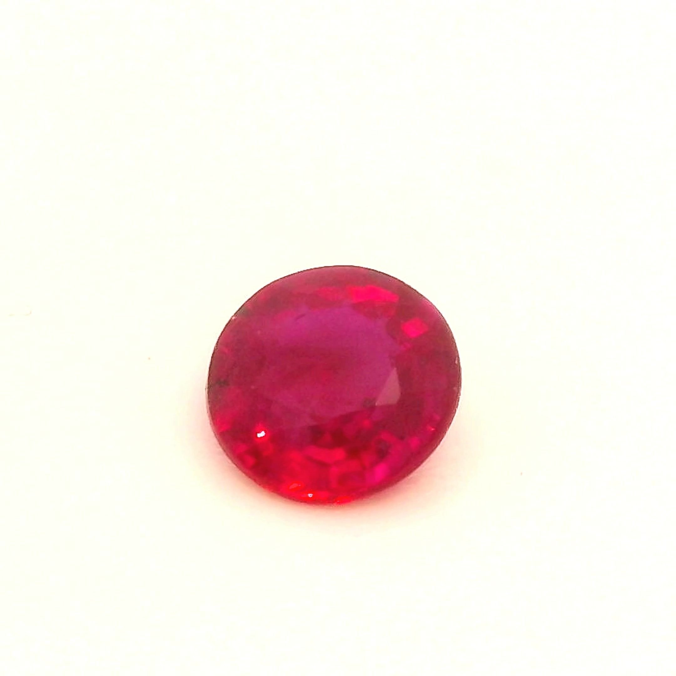 0.31 Carat Red Round Ruby