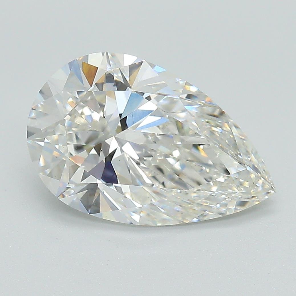 3.06ct G VS1 Rare Carat Ideal Cut Pear Lab Grown Diamond