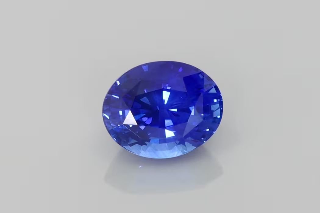 2.53 Carat Vivid Blue Oval Sapphire