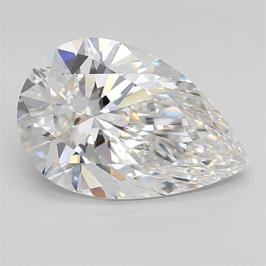 6.05ct E VS2 Rare Carat Ideal Cut Pear Lab Grown Diamond