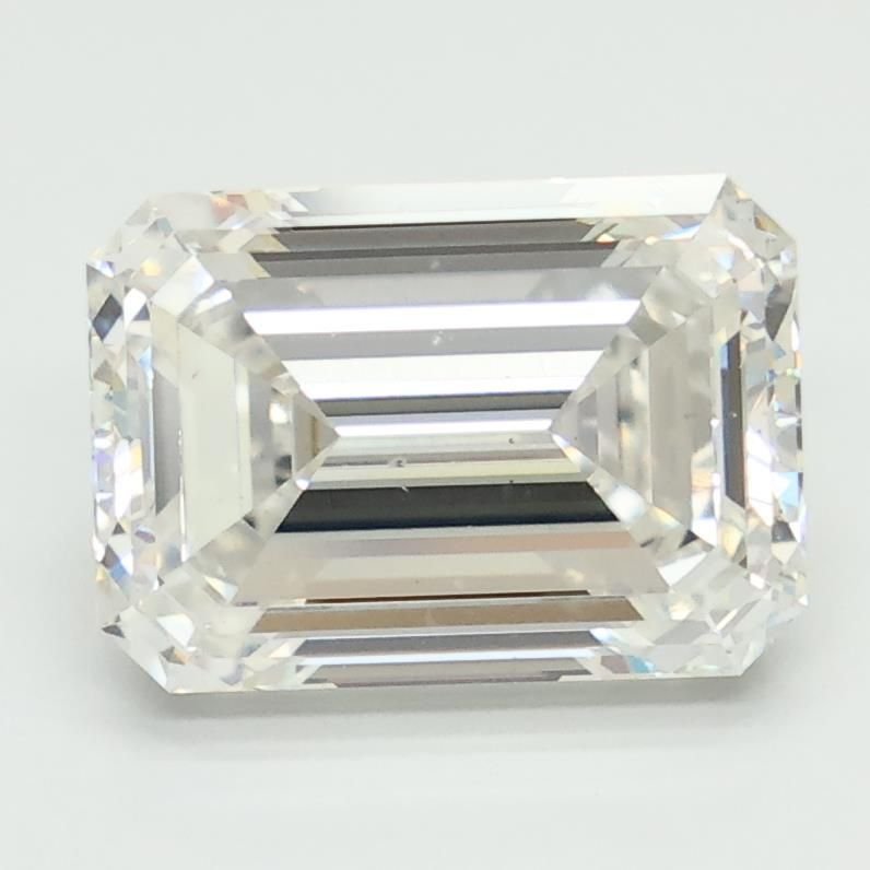 3.91ct F VS2 Rare Carat Ideal Cut Emerald Lab Grown Diamond