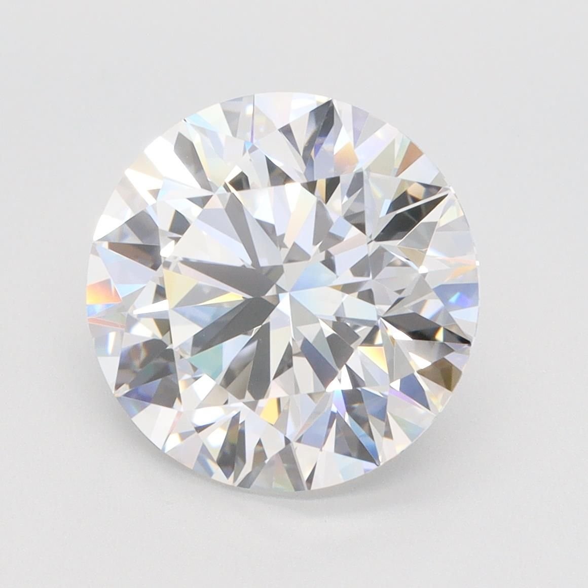 4.58ct F IF Rare Carat Ideal Cut Round Lab Grown Diamond