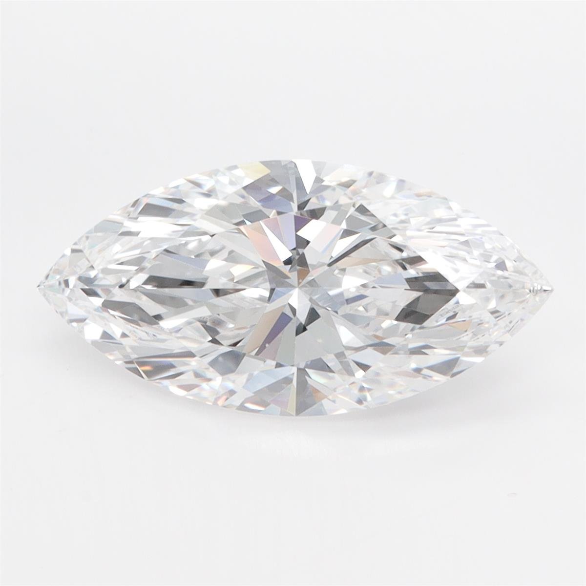 3.02ct D VVS2 Rare Carat Ideal Cut Marquise Lab Grown Diamond