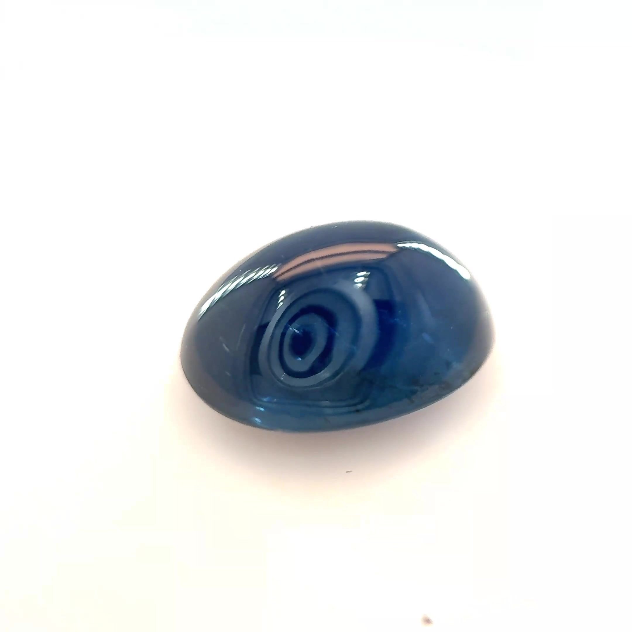 7.46 Carat Deep Blue Oval Sapphire