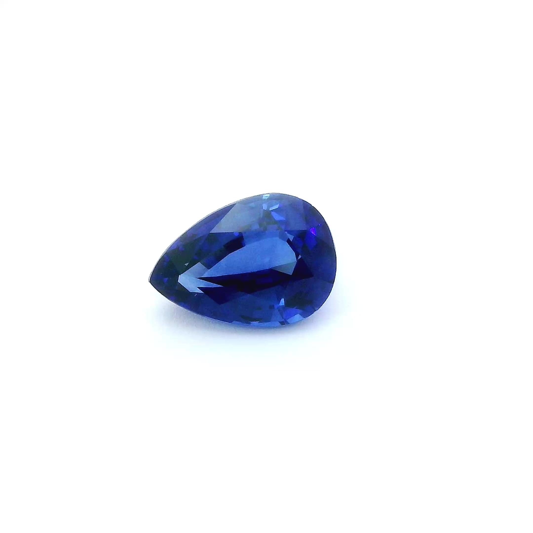 1.65 Carat Blue Pear Sapphire