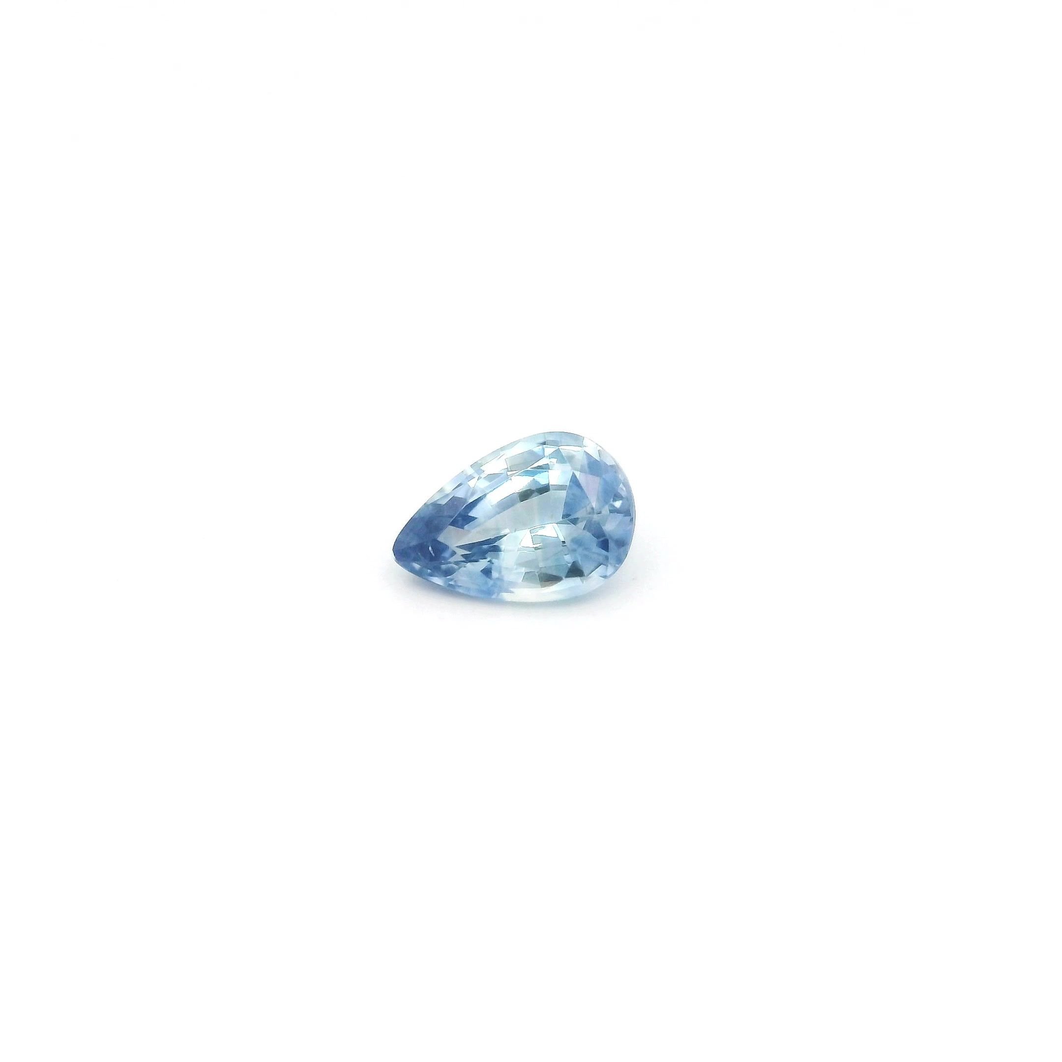 0.50 Carat Light Blue Pear Sapphire
