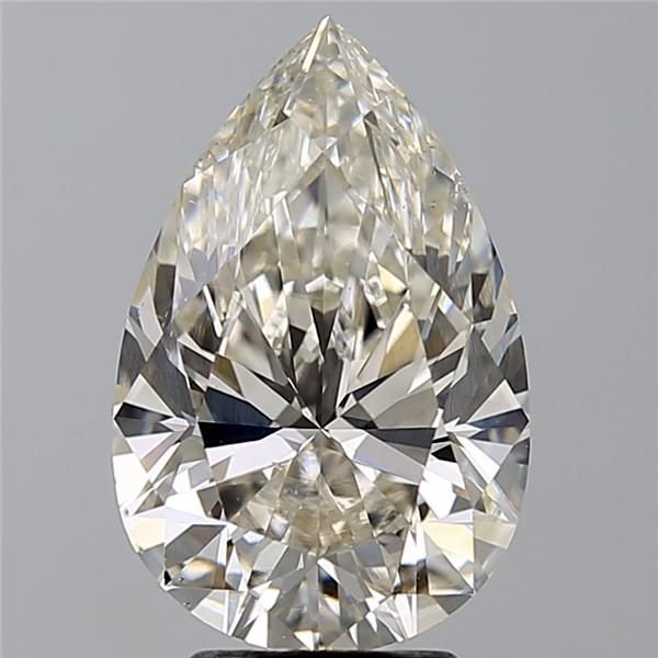 4.02ct J SI1 Rare Carat Ideal Cut Pear Diamond