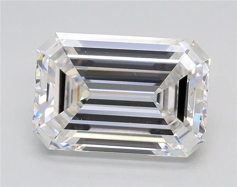 4.01ct F VS2 Rare Carat Ideal Cut Emerald Lab Grown Diamond