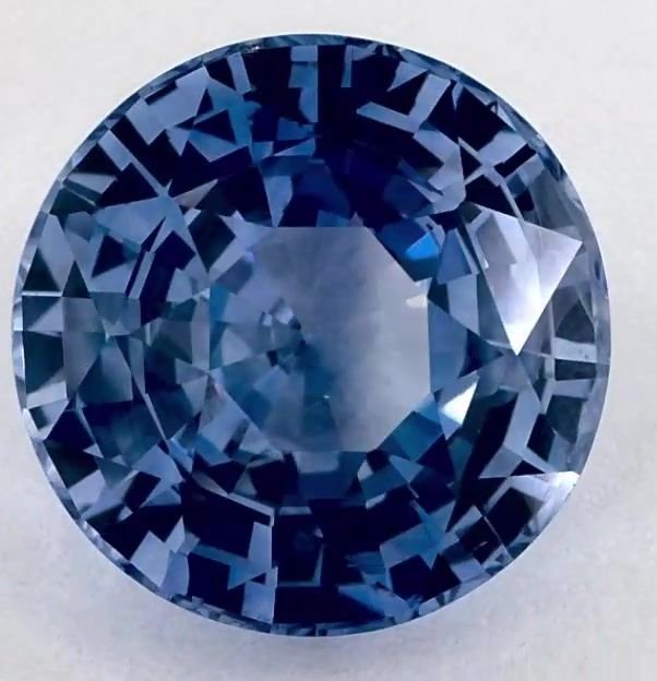 6.02 Carat Blue Round Sapphire