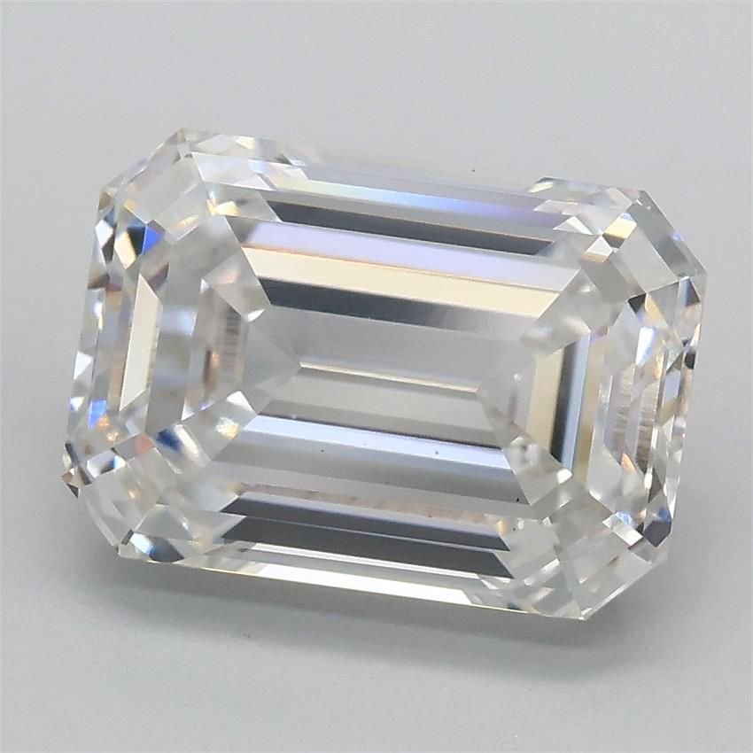 3.03ct F VS1 Rare Carat Ideal Cut Emerald Lab Grown Diamond
