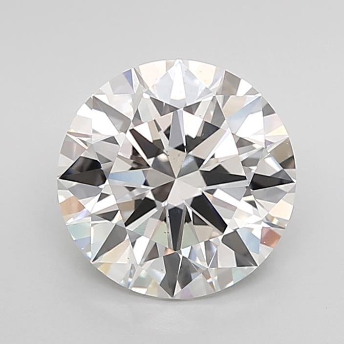 3.01ct F VS2 Rare Carat Ideal Cut Round Lab Grown Diamond