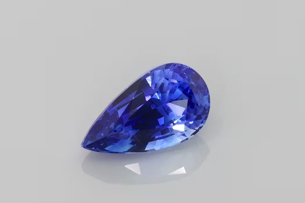 2.50 Carat Vivid Blue Pear Sapphire
