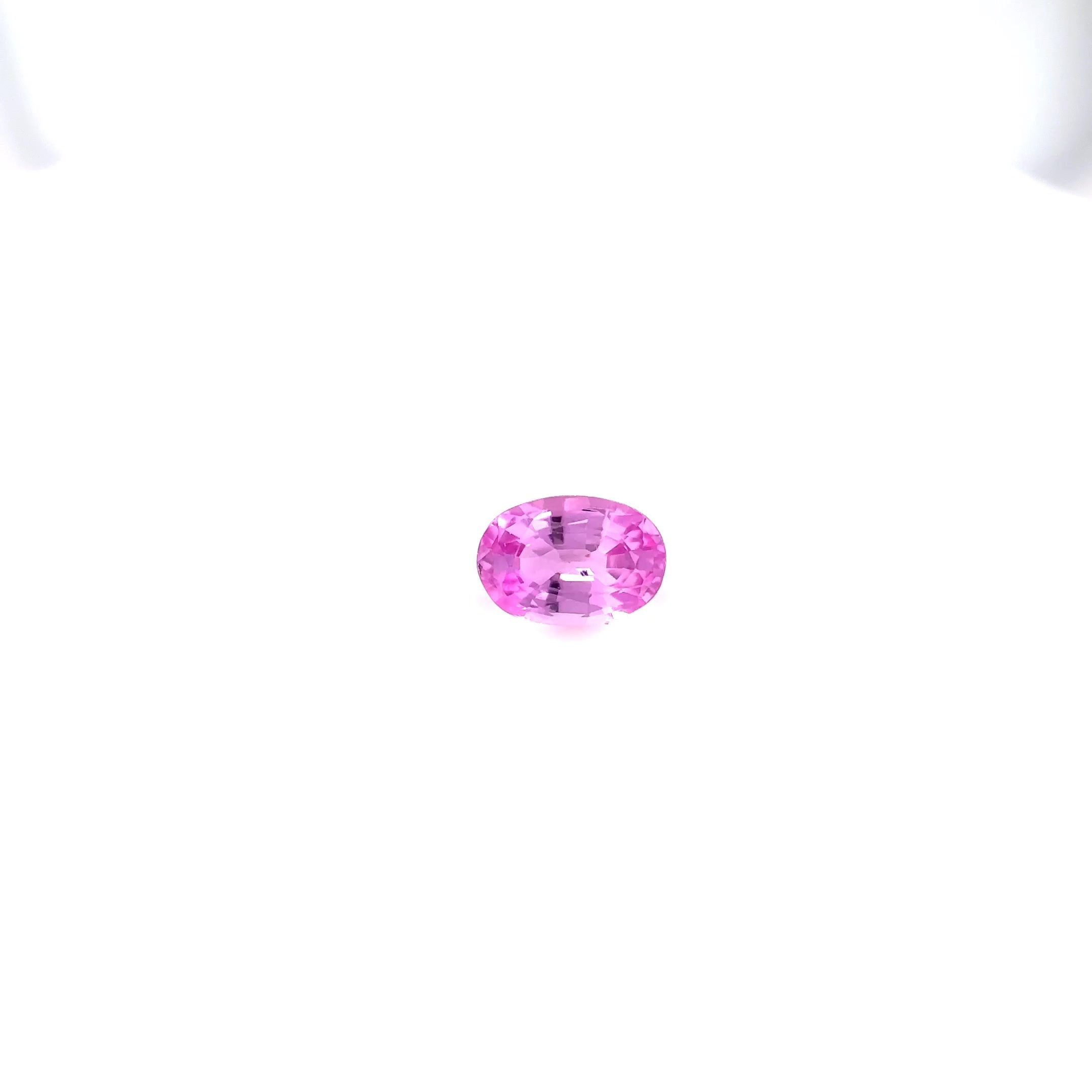0.63 Carat Pink Oval Sapphire