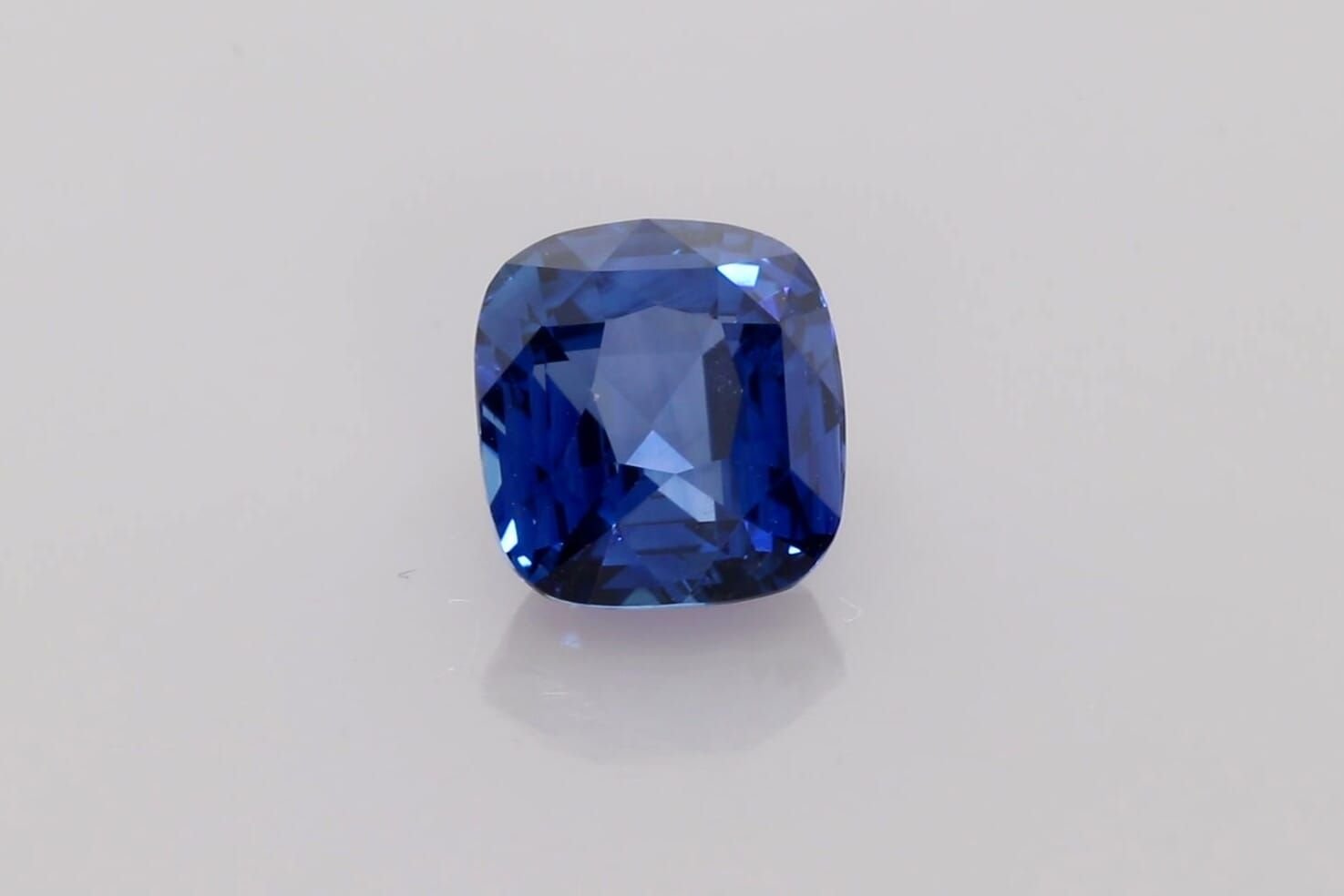 3.50 Carat Vivid Blue Cushion Sapphire